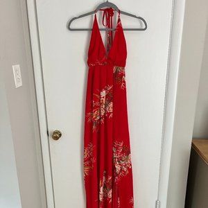 Hello Molly Floral Maxi Halter Dress